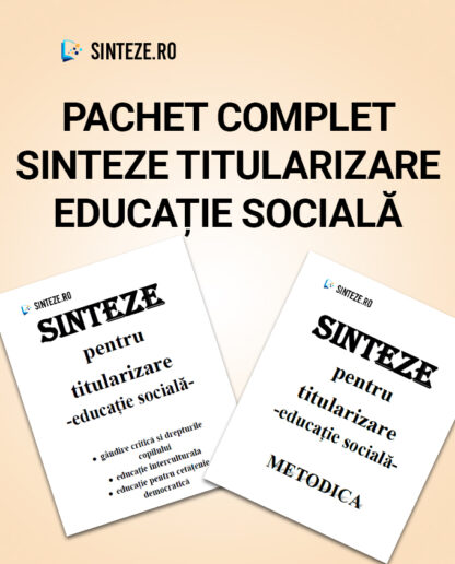 Pachet complet sinteze titularizare educație socială