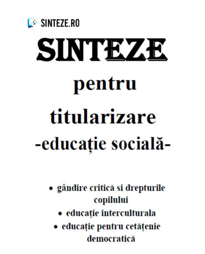 Pachet complet sinteze titularizare educație socială - imagine 3